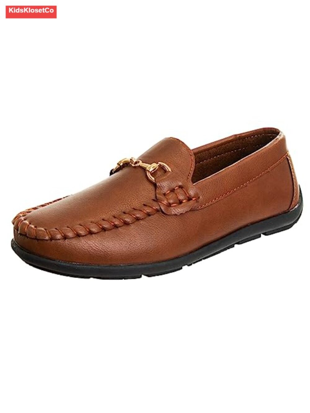 Kids Boys Penny Loafers Mocc Shoes Faux Leather Casual Dress